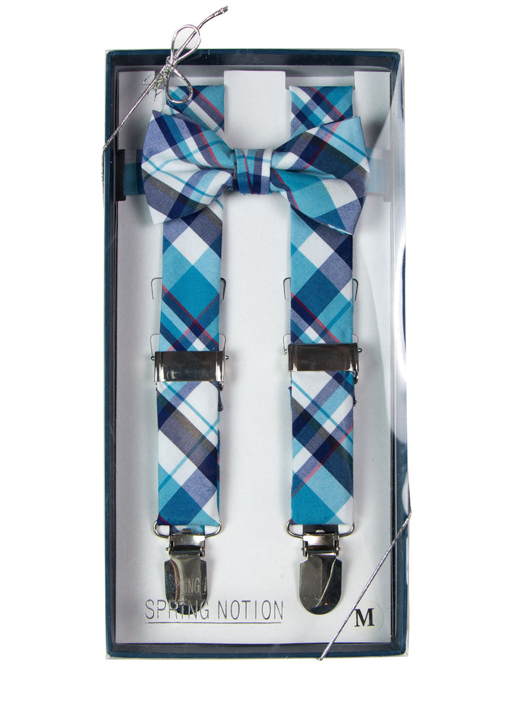 Boys' Cotton Suspenders & Bow Tie Gift Set