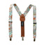 Boys's Floral Cotton Suspenders, Blue Pink Sage (Color F27)