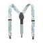 Boys's Floral Cotton Suspenders, Dusty Blue (Color F48)