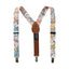 Boys's Floral Cotton Suspenders, Lavender Haze (Color F53)