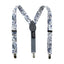 Boys's Floral Cotton Suspenders, Steel Blue (Color F54)