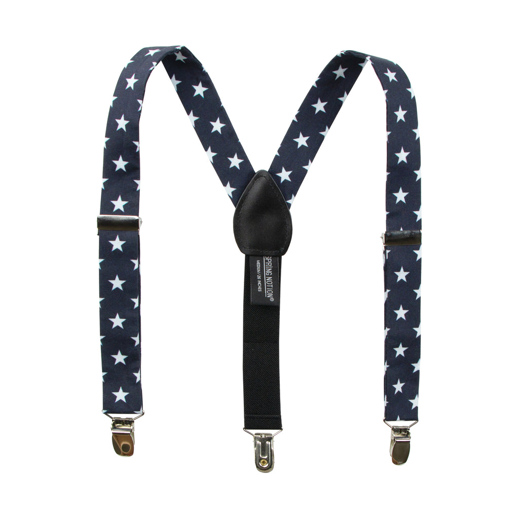 Boys's Floral Cotton Suspenders, Stars