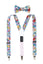 Boys' Floral Cotton Suspenders and Bow Tie Set, Blue/Yellow (Color F70)