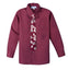 Boys' Burgundy Cotton Blend Dress Shirt and Skinny Floral Necktie (Color F37)