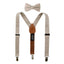 Boys' Linen Blend Suspenders and Bow Tie Set