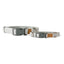 Linen Blend Dog Collar with Strong Buckle, Light Grey