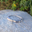 Linen Blend Adjustable Cat Collar with Breakaway Quick Release Buckle and Bell, Light Grey