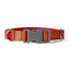 Linen Blend Dog Collar with Strong Buckle, Rust