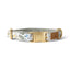 Cotton Floral Dog Collar with Matt Gold Metal Buckle, 12-Champagne