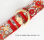 Cotton Floral Dog Leash with Matt Gold Metal Snap and D-Ring, 07-Marigold