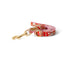 Cotton Floral Dog Leash with Matt Gold Metal Snap and D-Ring, 03-Orange