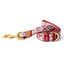 Cotton Floral Dog Leash with Matt Gold Metal Snap and D-Ring, 10-Cinnamon