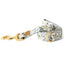 Cotton Floral Dog Leash with Matt Gold Metal Snap and D-Ring, 12-Champagne
