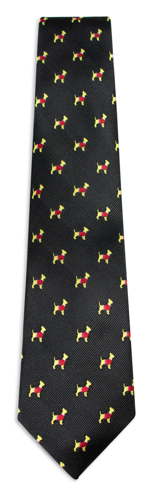 Men's Microfiber Woven Chihuahua Christmas Tie