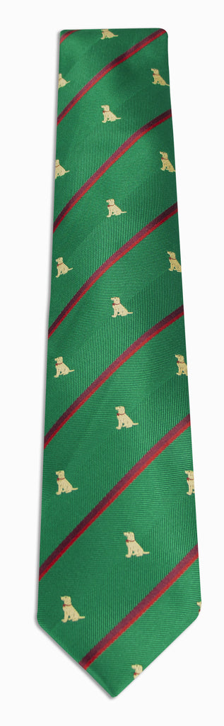Men's Microfiber Woven Labrador Retrievers Christmas Tie