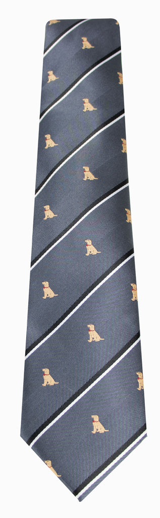Men's Microfiber Woven Labrador Retrievers Christmas Tie