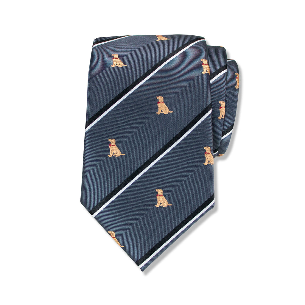 Men's Microfiber Woven Labrador Retrievers Christmas Tie