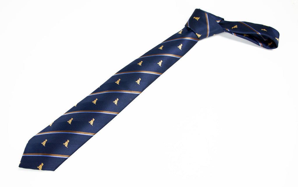Men's Microfiber Woven Labrador Retrievers Christmas Tie