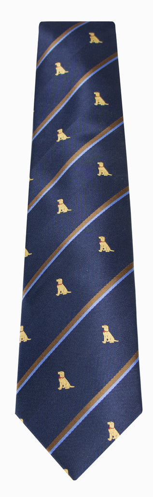 Men's Microfiber Woven Labrador Retrievers Christmas Tie
