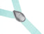 men's aqua blue green elastic stretch suspenders with genuine leather crosspatch with subtle Spring Notion branding