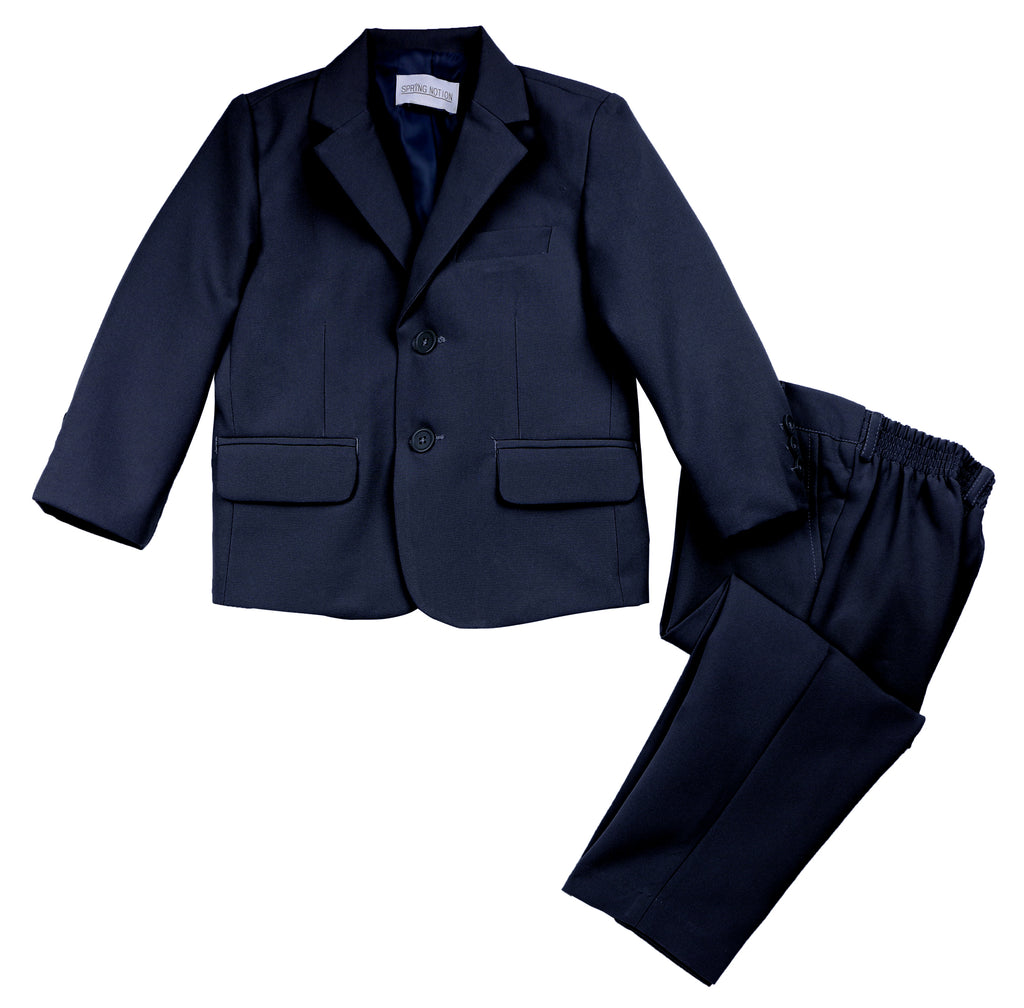 Boys' Navy 2-Piece Suit Set