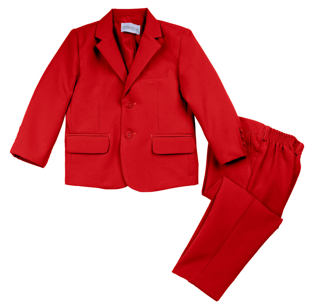Boys' Red 2-Piece Suit Set