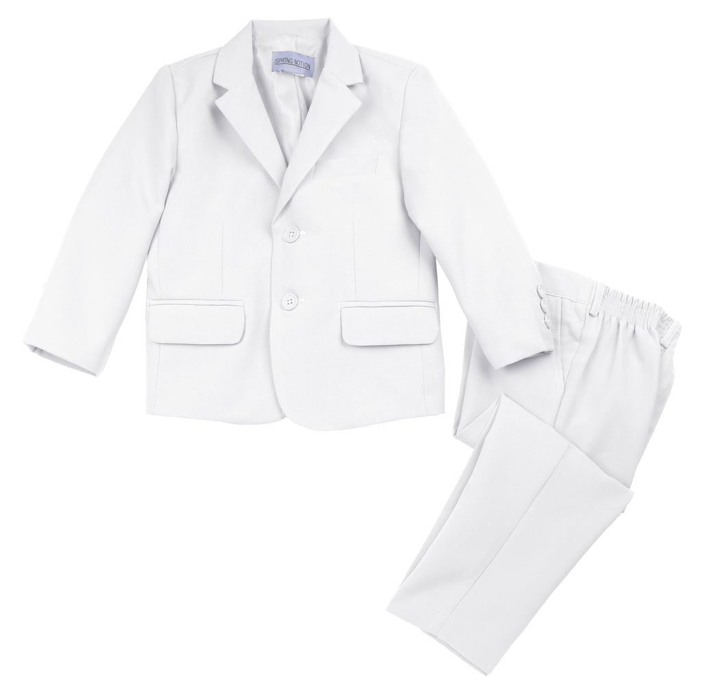Boys' White 2-Piece Suit Set