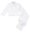 boys' white classic five-piece tuxedo tux set with tail without jacket
