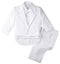 boys' white classic five-piece tuxedo tux set with tail