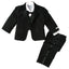 boys' black classic fit five-piece tuxedo without tail