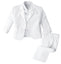 boys' white classic fit five-piece tuxedo without tail
