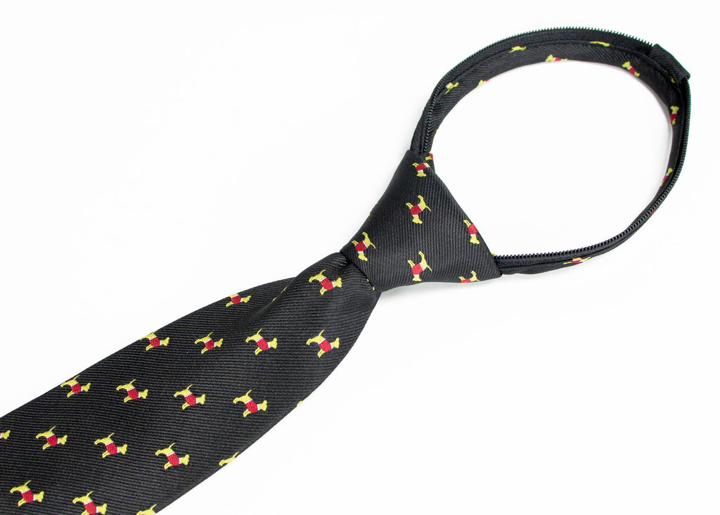 Boys' Microfiber Woven Chihuahua Christmas Tie