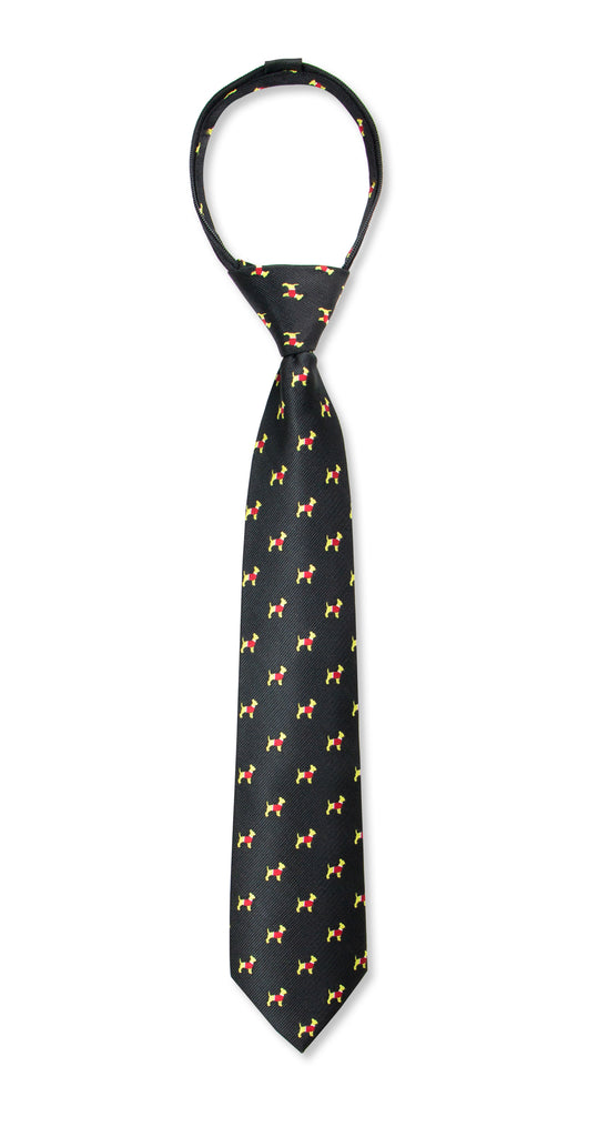 Boys' Microfiber Woven Chihuahua Christmas Tie