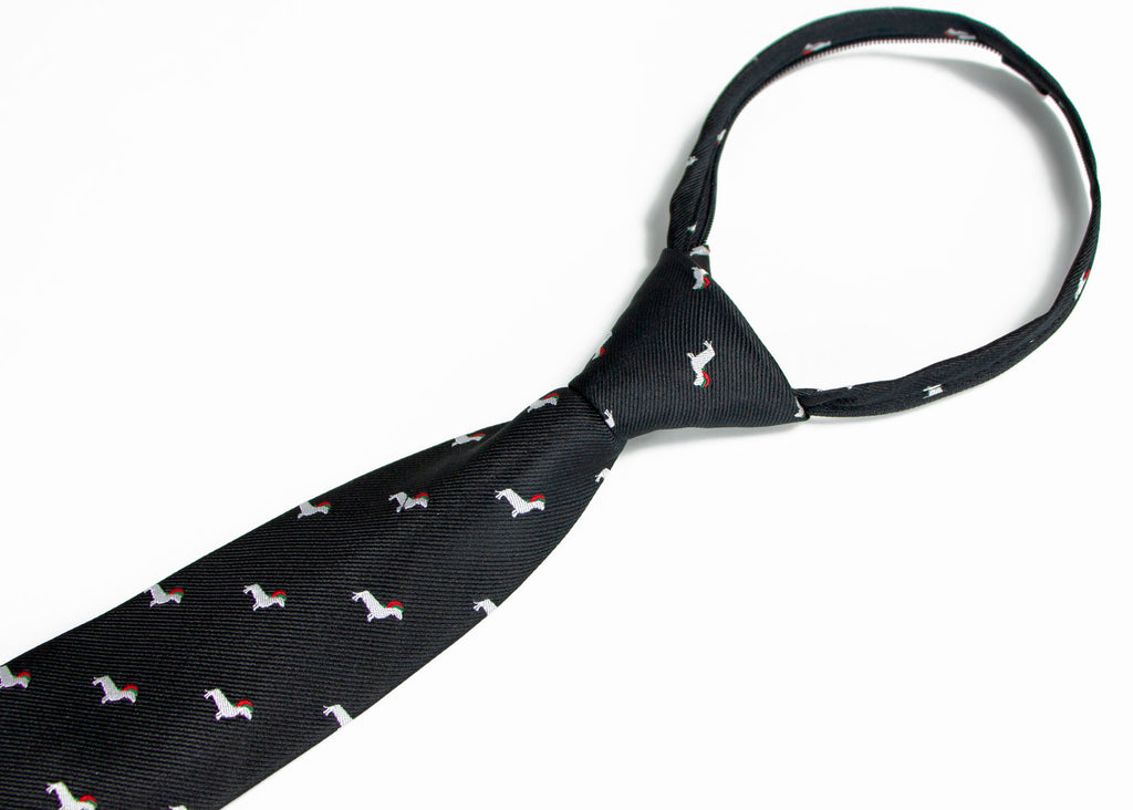 Boys' Microfiber Woven Dachshund Christmas Tie