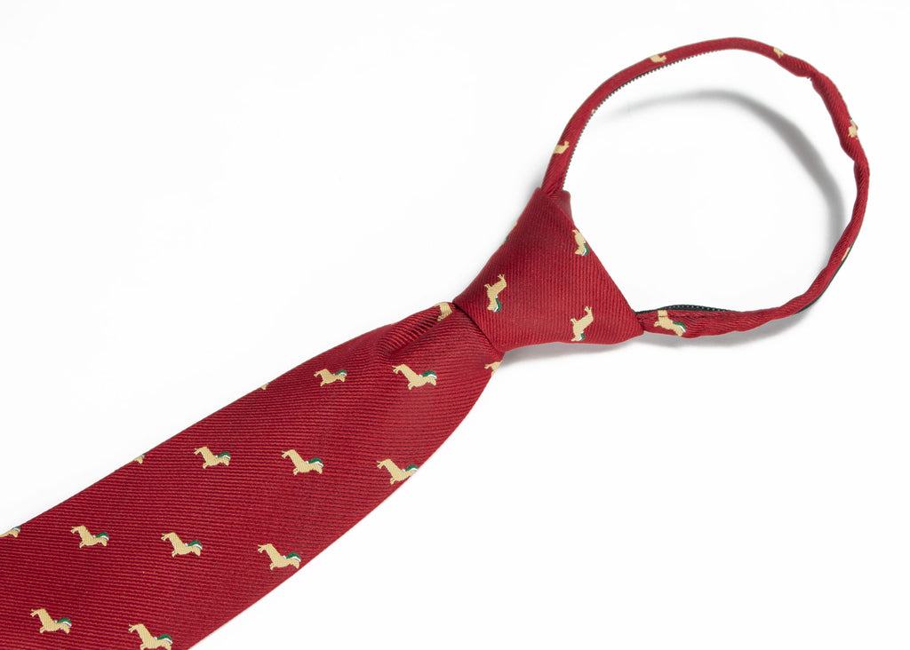 Boys' Microfiber Woven Dachshund Christmas Tie