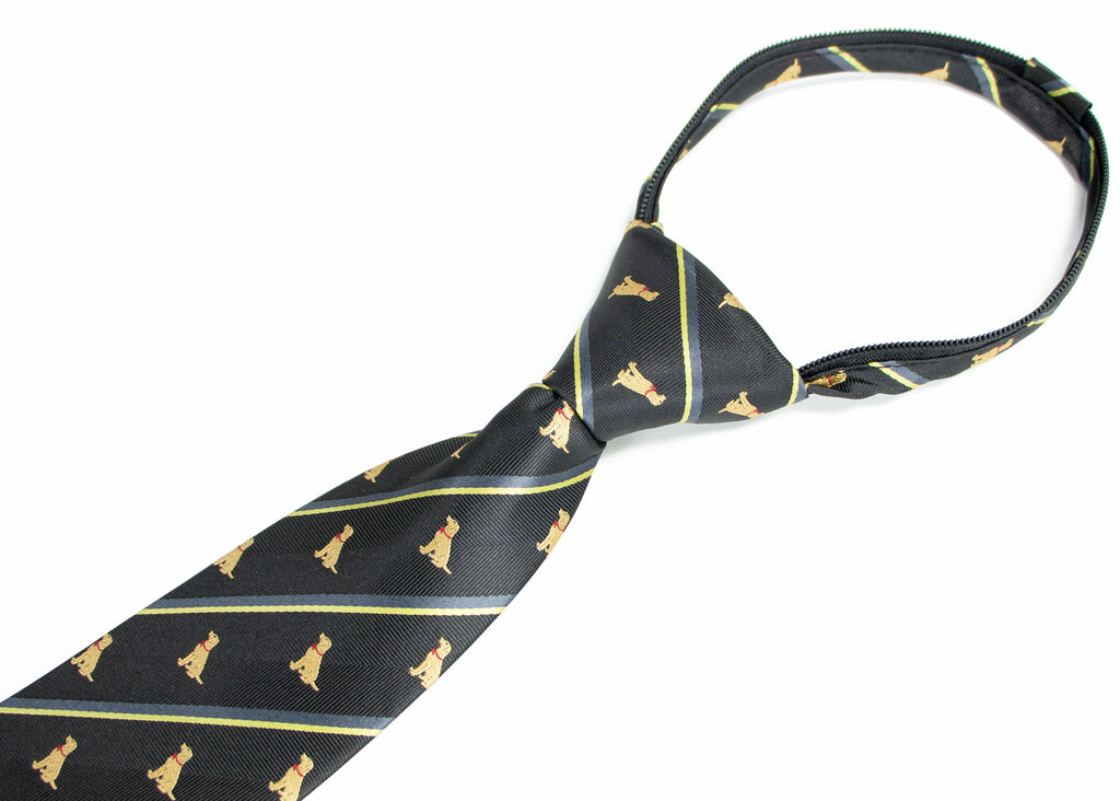 Boys' Microfiber Woven Labrador Christmas Tie
