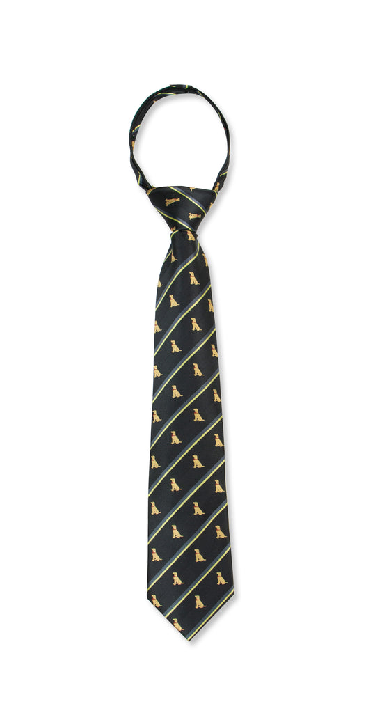 Boys' Microfiber Woven Labrador Christmas Tie