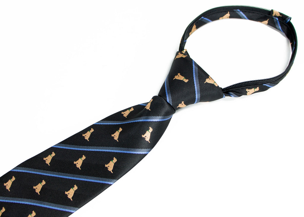 Boys' Microfiber Woven Labrador Christmas Tie