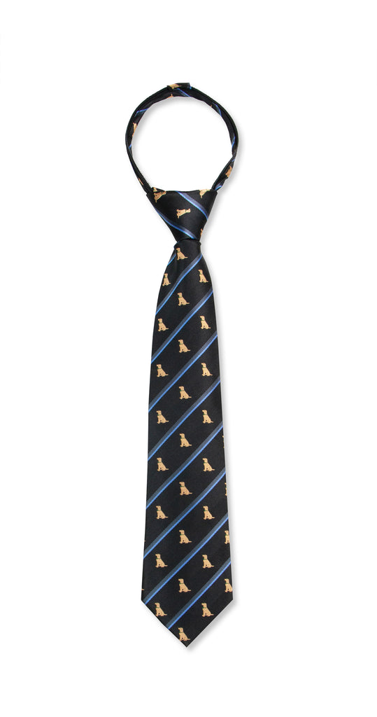 Boys' Microfiber Woven Labrador Christmas Tie