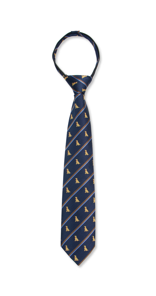 Boys' Microfiber Woven Labrador Christmas Tie
