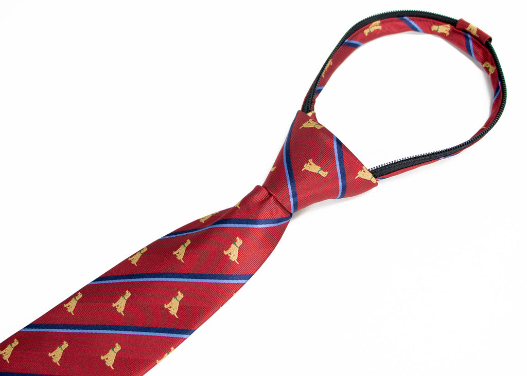Boys' Microfiber Woven Labrador Christmas Tie