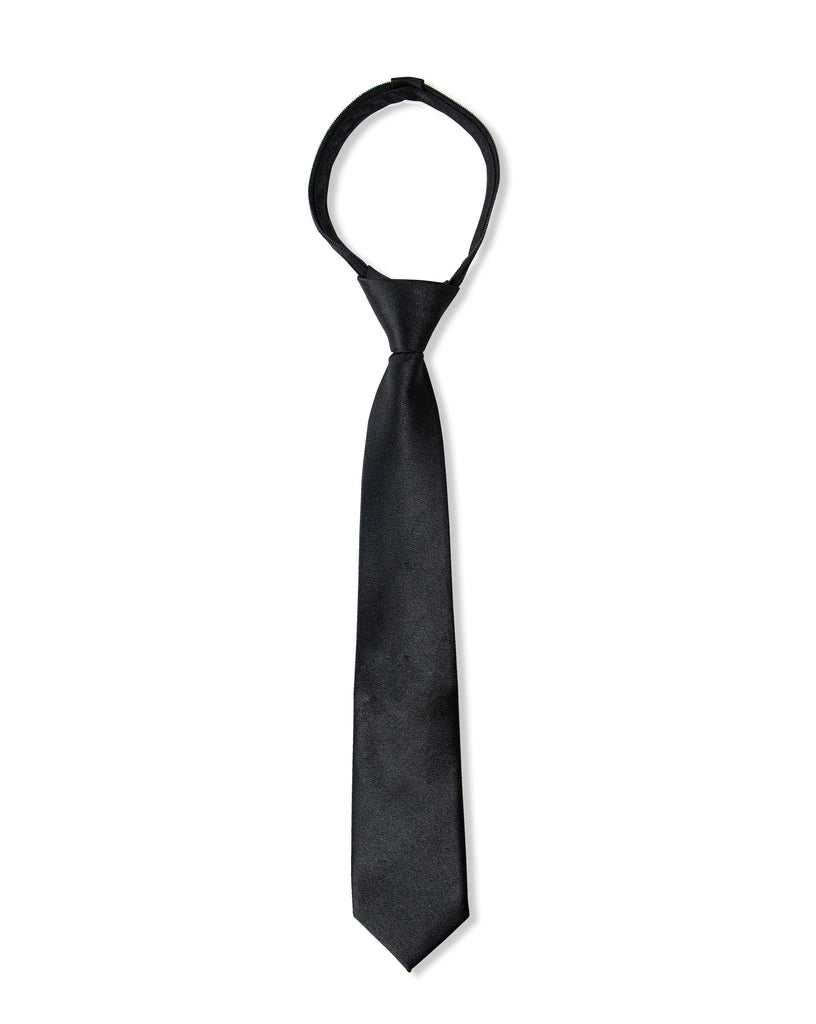 Boys' Milano Crinkle Microfiber Zipper Tie
