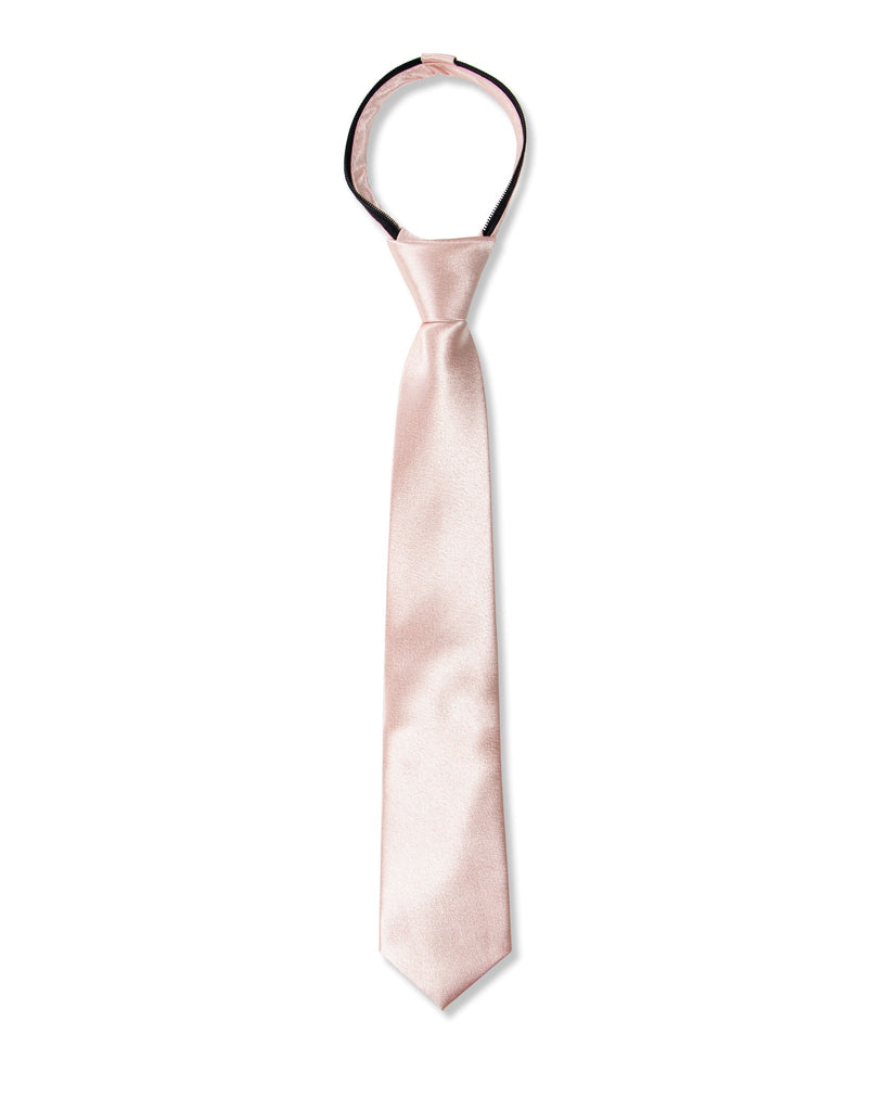 Boys' Milano Crinkle Microfiber Zipper Tie