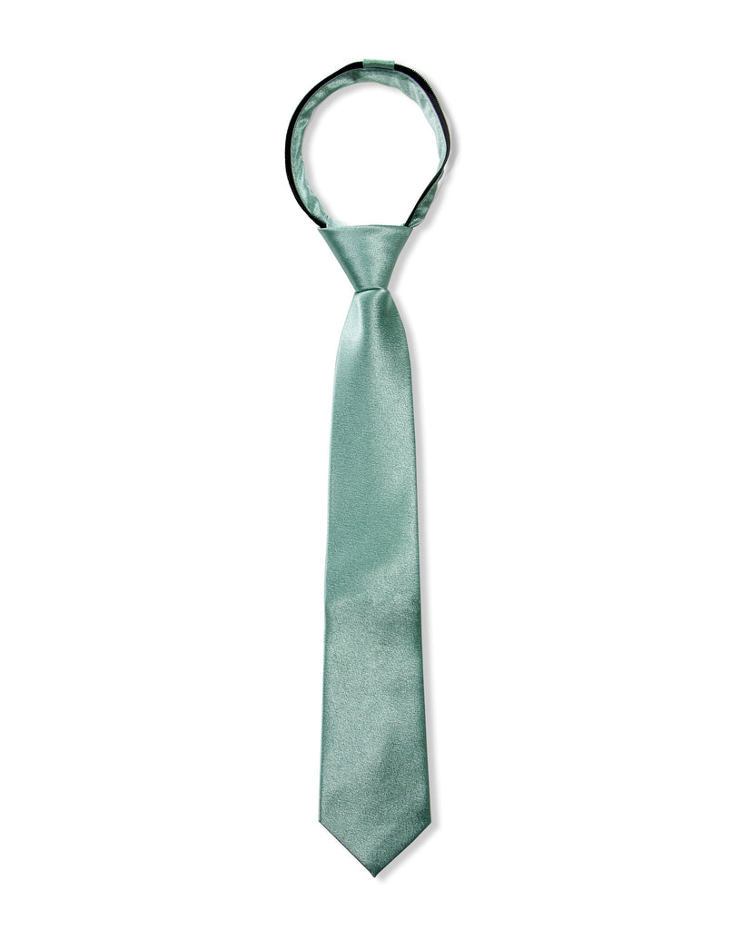 Boys' Milano Crinkle Microfiber Zipper Tie