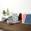 Men's Cotton Floral Print Pocket Square, Blue/Pink (Color F28)