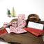 Men's Cotton Floral Print Pocket Square, Cinnamon (Color F46)