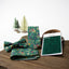 Men's Cotton Floral Print Bow Tie, Juniper (Color F51)