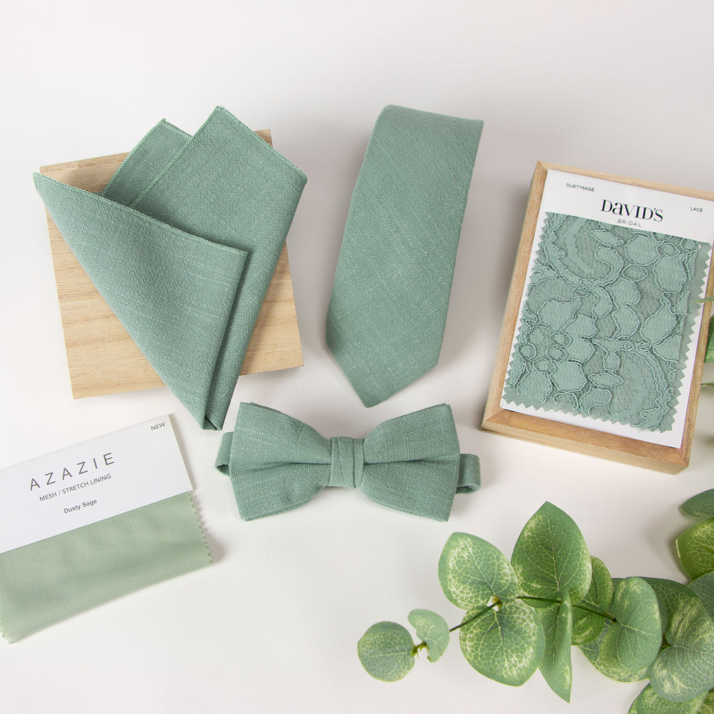 Boys' Linen Blend Suspenders and Bow Tie Set