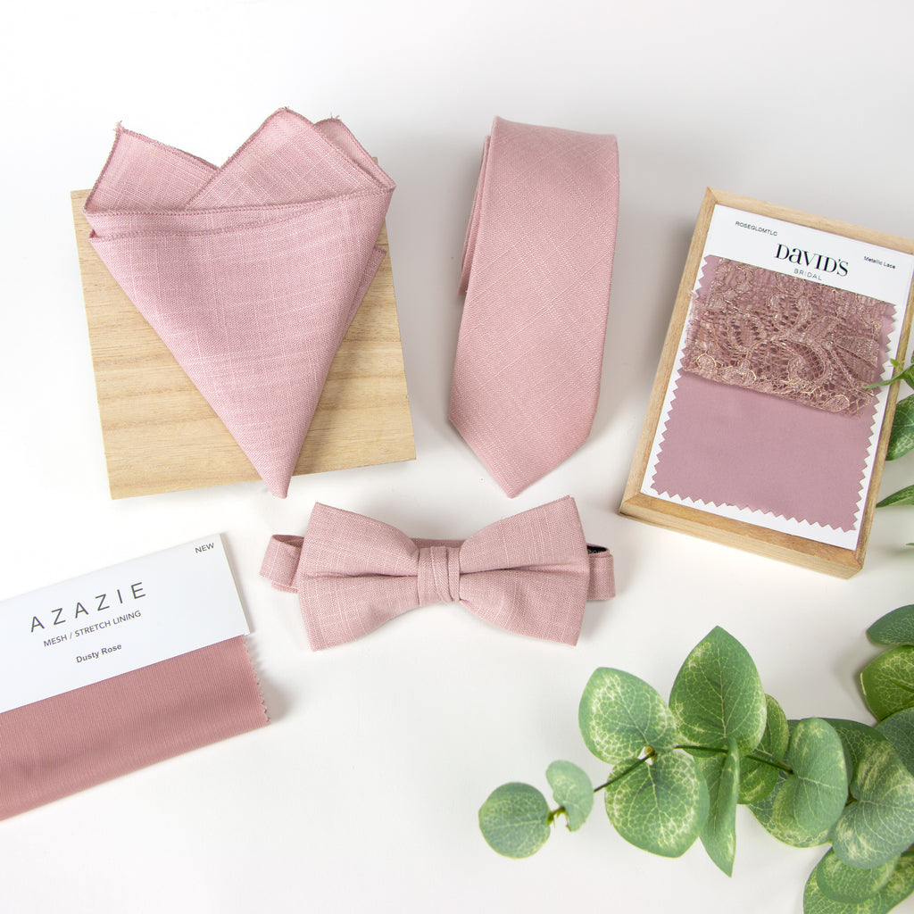 Boys' Linen Blend Suspenders and Bow Tie Set