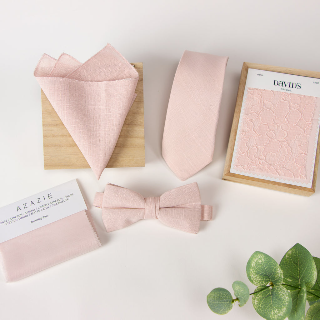 Boys' Linen Blend Suspenders and Bow Tie Set